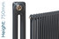 NF2-A-750-TH - Infinity Anthracite 2 Column Radiator 4 Sections H750mm X W208mm NF2-A-750-TH - Infinity Anthracite 2 Column Radiator 4 Sections H750mm X W208mm